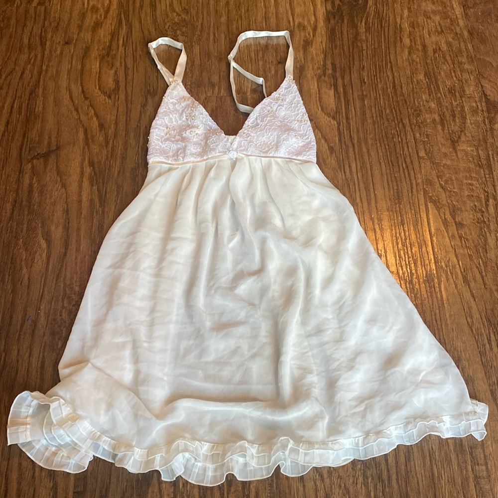 Vtg Oscar de la Renta Pink Label Nightgown Bridal Lingerie Honeymoon Sz:large